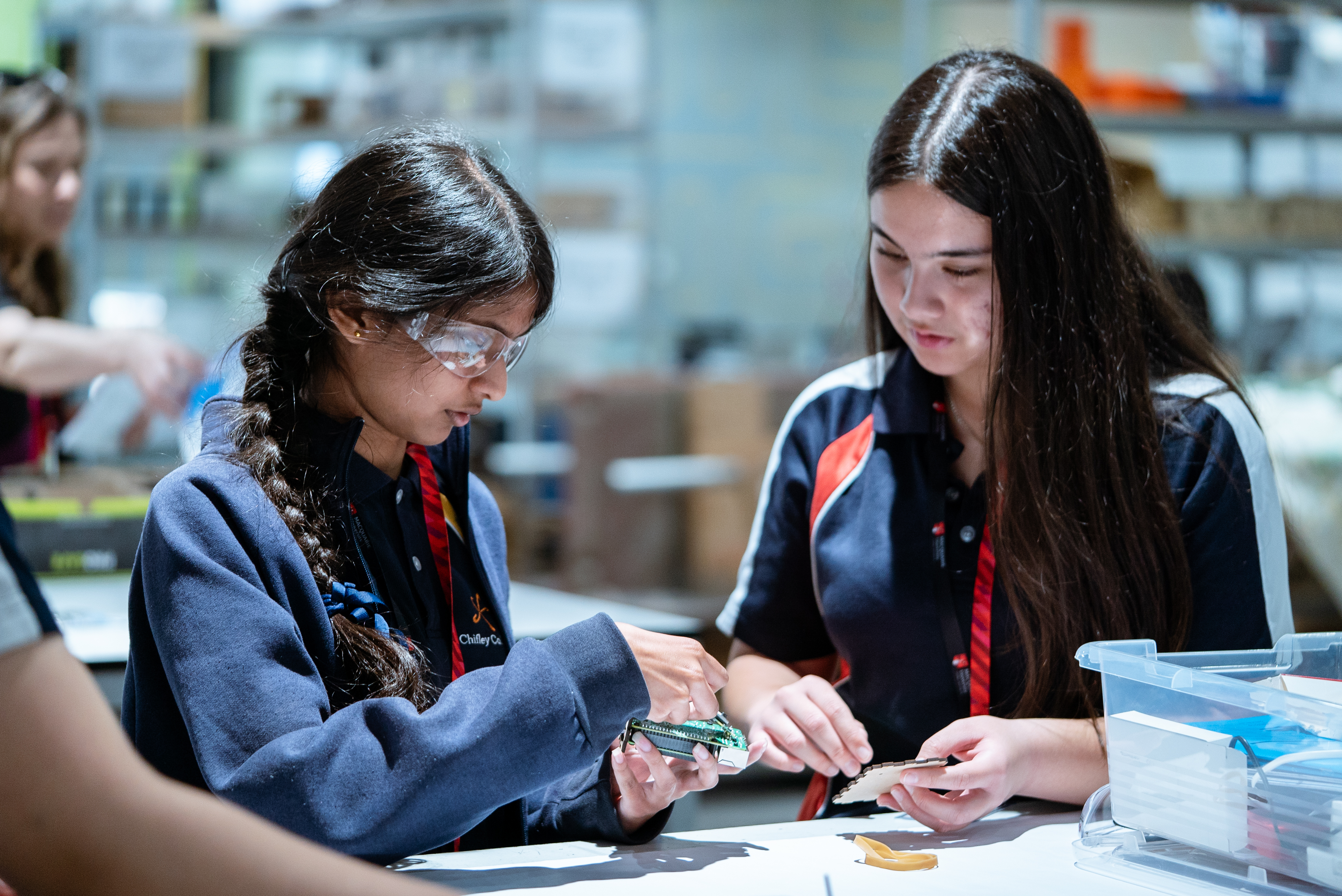 Students at STEM club